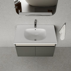 Darcy Matt Grey Vanity Unit with Ceramic Basin 800mm