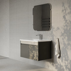 Darcy Matt Grey Vanity Unit with Ceramic Basin 800mm