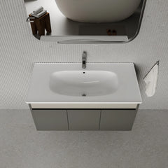 Darcy Matt Grey Vanity Unit with Ceramic Basin 1000mm