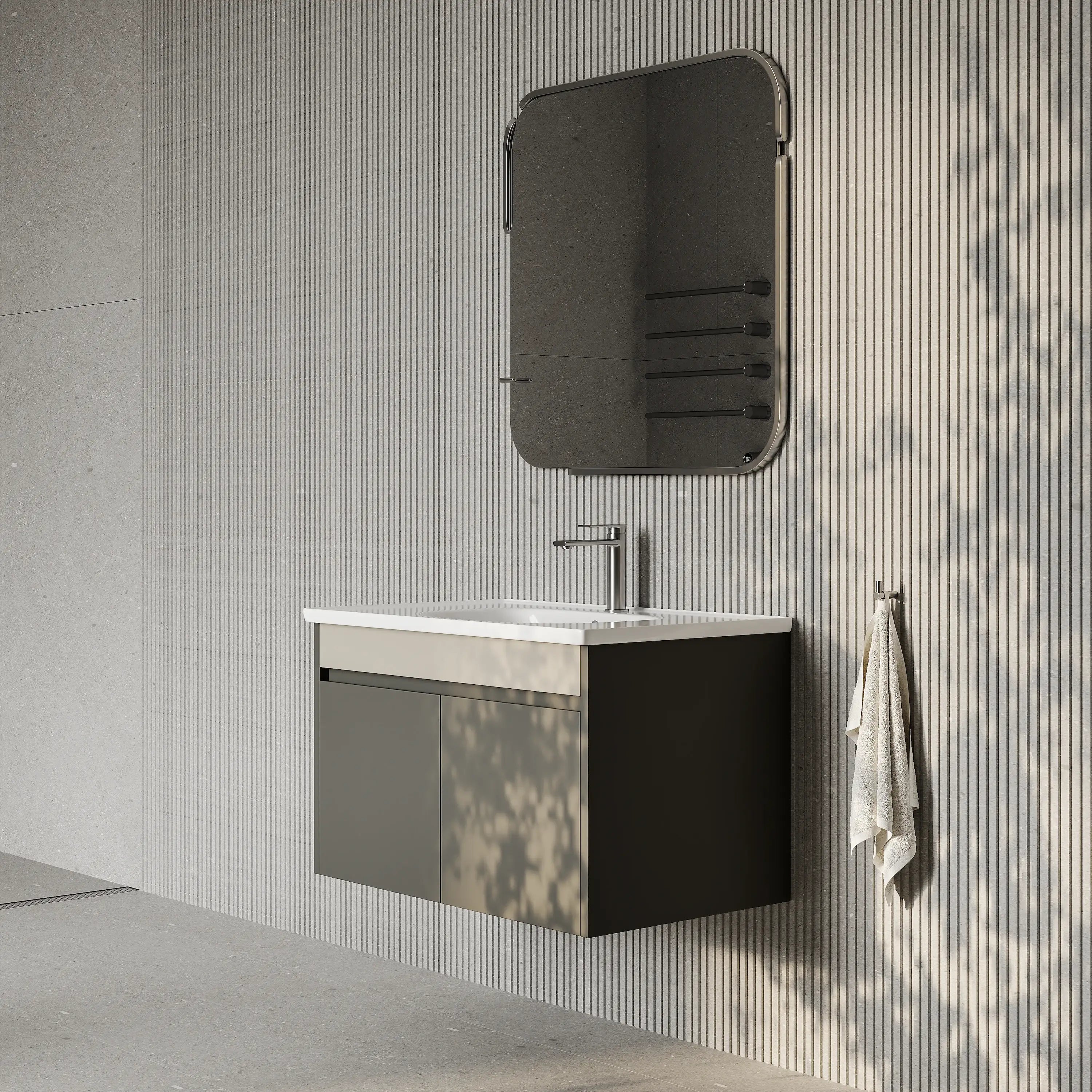 Darcy Matt Grey Vanity Unit with Ceramic Basin 800mm