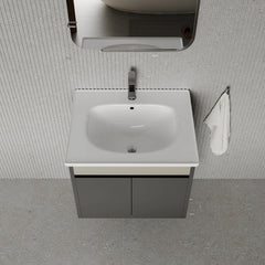 Darcy Matt Grey Vanity Unit with Ceramic Basin 600mm