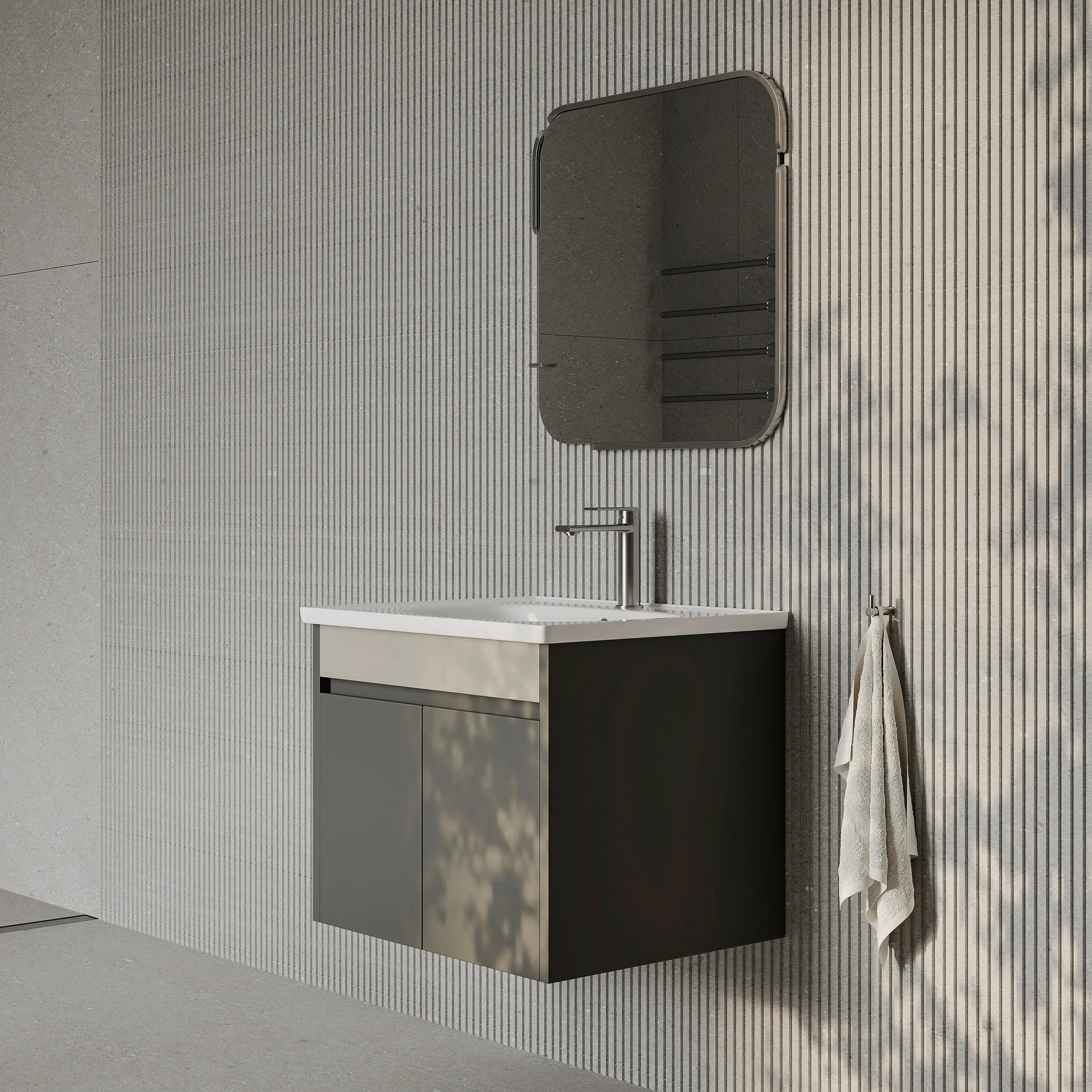 Darcy Matt Grey Vanity Unit with Ceramic Basin 600mm