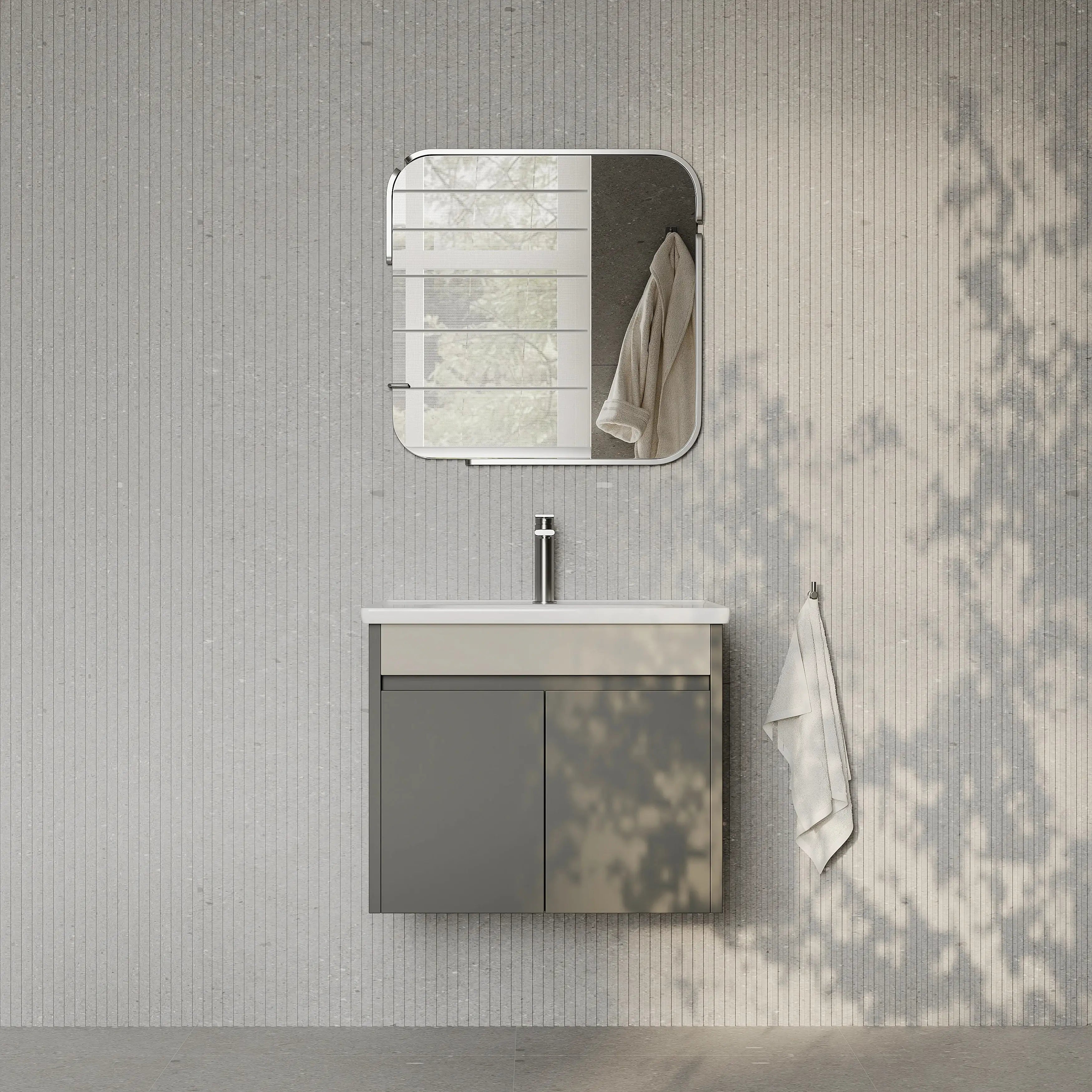 Darcy Matt Grey Vanity Unit with Ceramic Basin 600mm