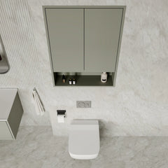 Luna Wall-Mounted Storage Cabinet with Open Shelf