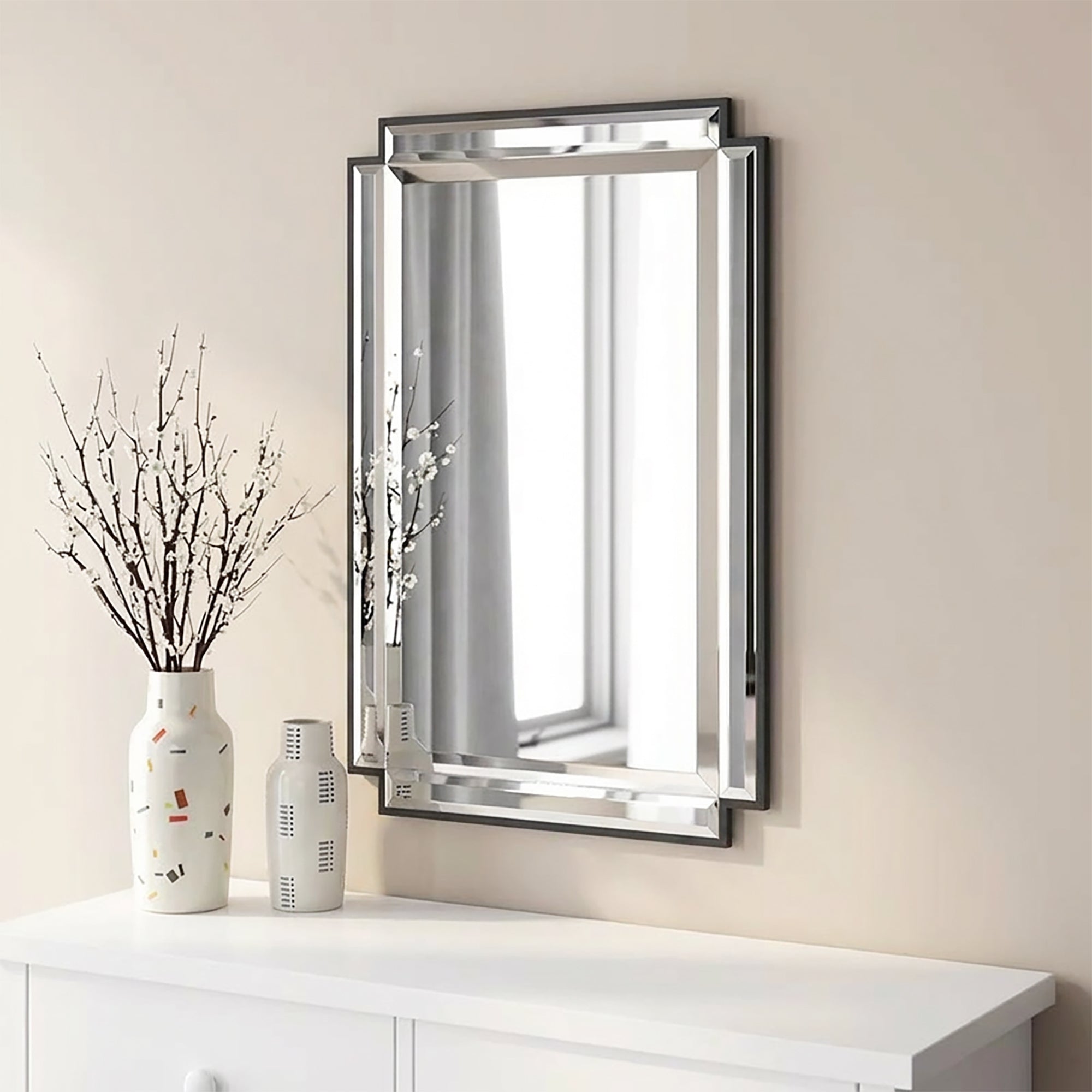 Rectangular Bevelled Mirror 600x900mm